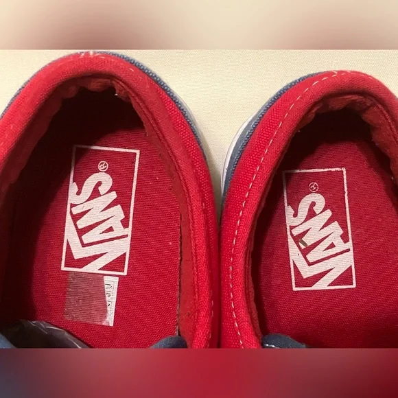 Vans Men's Atwood 2 Tone Red/Blue Low Top Skateboard Shoes Sneakers Size 8.5 - Picture 11 of 13
